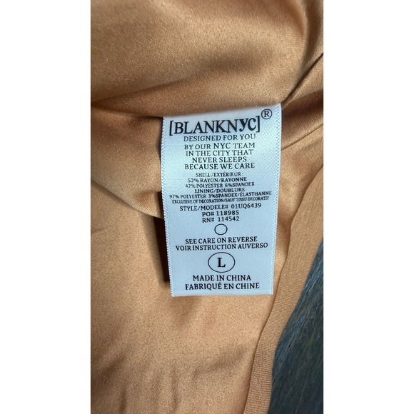 NEW BLANKNYC Faux Tan Suede Fringe Western Blazer Jacket Womens Size L - Picture 8 of 8